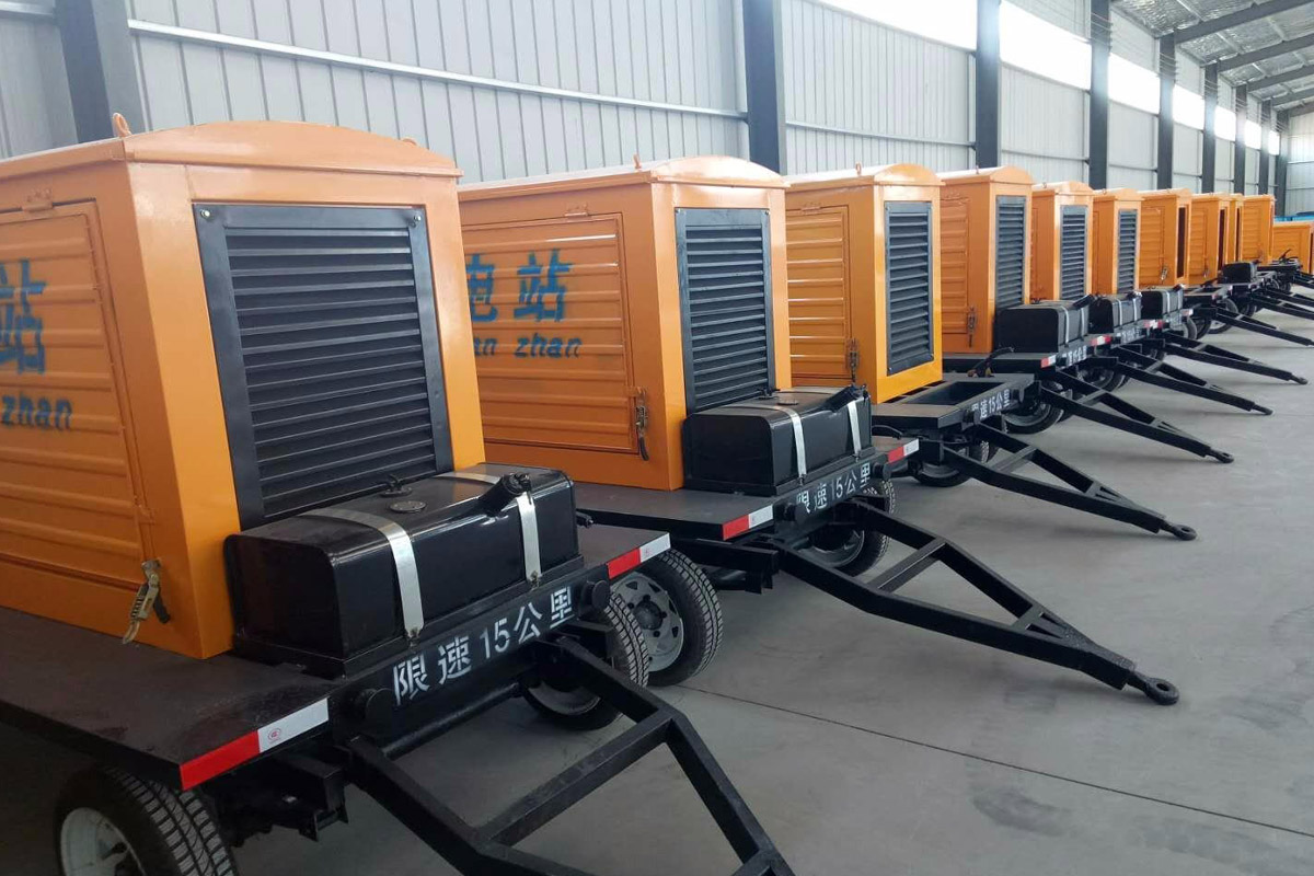集安发电机租赁施工现场